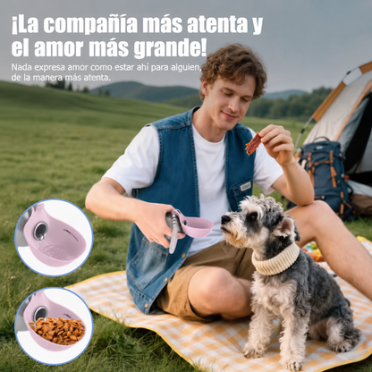HAPPYDOG - Botella de agua y bebedero 2 en 1 - Tu perro no tomará mas agua de la calle