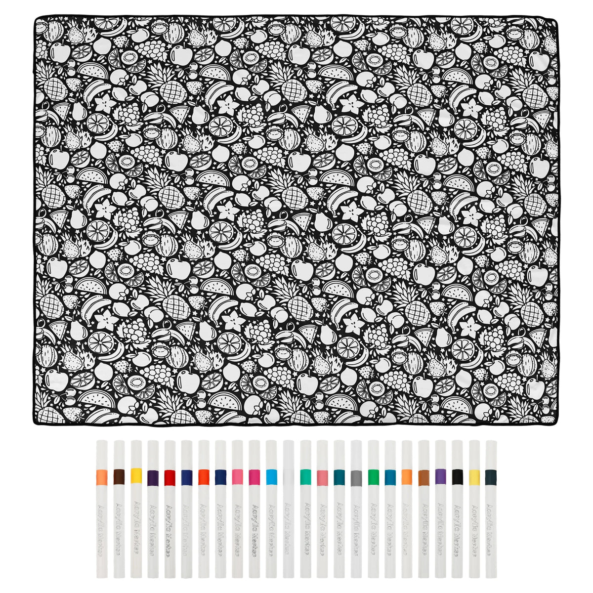 PINTAMANTA™ · Manta para Colorear XL - 150 × 125 cm — 24 marcadores incluidos
